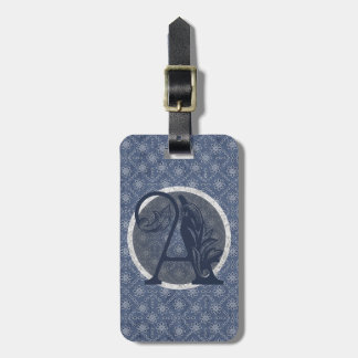 Denim Blue Decoratief Monogram Bagagelabel (ALL)
