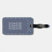 Denim Blue Decoratief Monogram "G" Bagagelabel (Achterkant horizontaal)