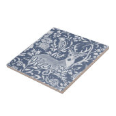 Denim Blue Deer Woodland Forest Animal   Tegeltje (Zijkant)
