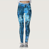 Denim Blue Designer Leggings (Voorkant)