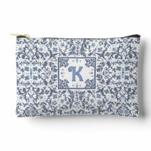 Denim Blue Fancy Floral Pattern - Gepersonaliseerd