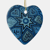 Denim Blue Folk Art Ornament (Rechts)