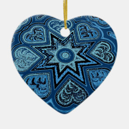 Denim Blue Folk Art Ornament