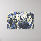 *~* Denim Blue IRIS Irissen  Bloemen TV2 Canvas Afdruk (Voorkant)