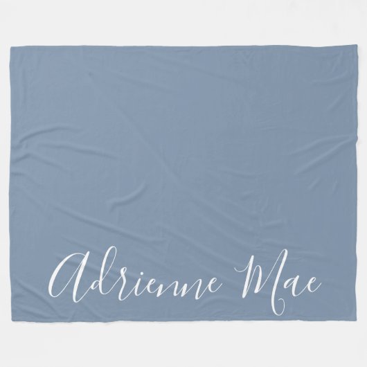 Denim Blue is gewoon gepersonaliseerd Fleece Deken (Voorkant (Horizontaal))