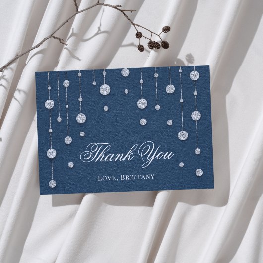 Denim Blue Jean Baby shower Bedankkaart