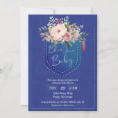 Denim Blue Jean Baby shower Kaart (Voorkant)