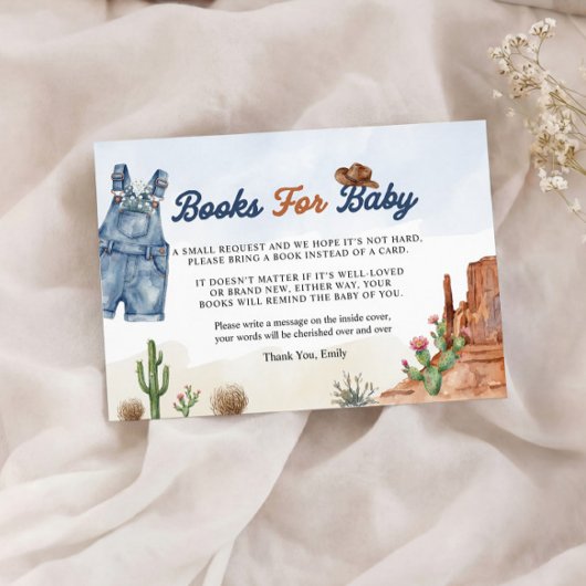 Denim Blue Jean Books for Baby Card  Informatiekaartje