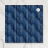 Denim Blue Jean | Daisies Floral Baby shower Bedankjes Labels (Achterkant)