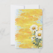 Denim Blue Jean | Daisies Floral Baby shower Bedankkaart (Achterkant)