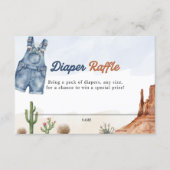 Denim Blue Jean Diaper Raffle Card  Informatiekaartje (Voorkant)