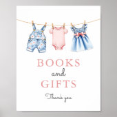 Denim Blue Jean Meisje Boeken en geschenken Poster (Voorkant)