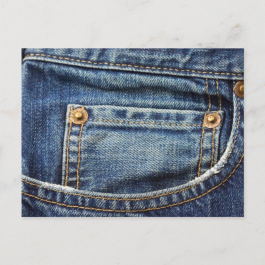 Denim - Blue Jean Pocket Briefkaart (Voorkant)