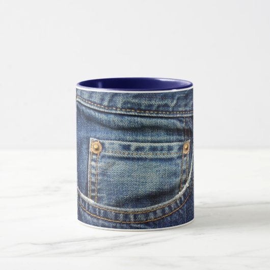 Denim - Blue Jean Pocket Mok (Midden)
