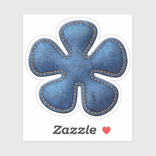 Denim Blue Jean Sterretje Symbool Sticker (Vel)