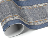 Denim Blue Jeans: Casual dubbele patch Cadeaupapier (Rol Hoek)