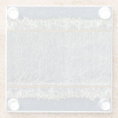 Denim Blue Jeans: Casual dubbele patch Glazen Onderzetter (Achterkant)