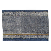 Denim Blue Jeans: Casual dubbele patch Kussensloop (Voorkant)