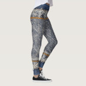 Denim Blue Jeans: Casual dubbele patch Leggings (Rechts)