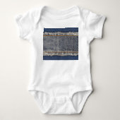 Denim Blue Jeans: Casual dubbele patch Romper (Voorkant)