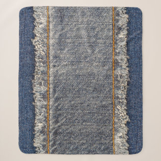 Denim Blue Jeans: Casual dubbele patch Sherpa Deken