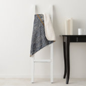 Denim Blue Jeans: Casual dubbele patch Sherpa Deken (In situ)