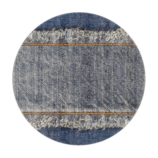 Denim Blue Jeans: Casual dubbele patch Snijplank (Voorkant)