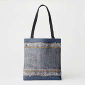 Denim Blue Jeans: Casual dubbele patch Tote Bag (Voorkant)