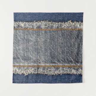 Denim Blue Jeans: Casual dubbele patch Wandkleed