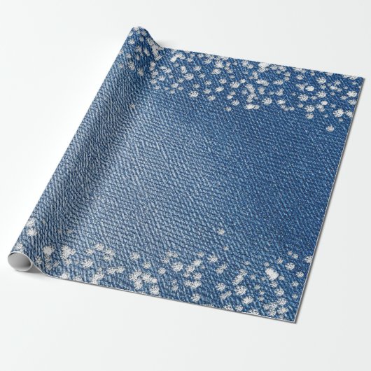 Denim Blue Jeans Diamond  Cadeaupapier (Uitgerold)