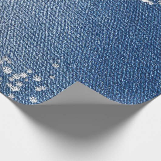 Denim Blue Jeans Diamond  Cadeaupapier (Hoek)