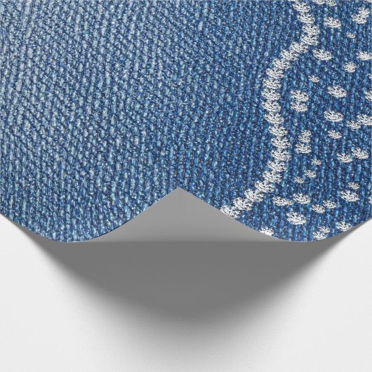 Denim Blue Jeans Diamond Cadeaupapier (Hoek)