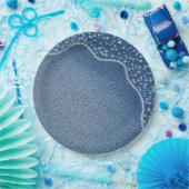 Denim Blue Jeans Diamond  Papieren Bordje (Feest)