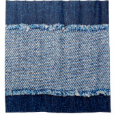 Denim blue jeans fabric frame. Bleached denim fabr Douchegordijn (Voorkant)