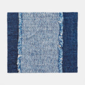 Denim blue jeans fabric frame. Bleached denim fabr Fleece Deken (Voorkant (Horizontaal))