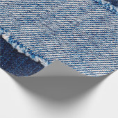 Denim Blue jeans fabric lijst. gebleekte denim fab Cadeaupapier (Hoek)