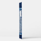 Denim Blue jeans fabric lijst. gebleekte denim fab Case-Mate iPhone Case (Achterkant / Rechts)