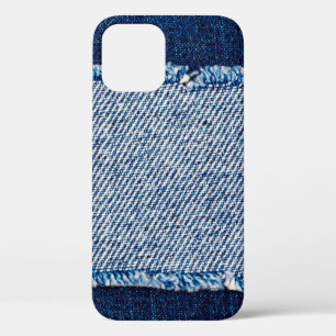 Denim Blue jeans fabric lijst. gebleekte denim fab Case-Mate iPhone Case