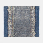 Denim Blue jeans fabric lijst. gebleekte denim fab Fleece Deken (Voorkant (Horizontaal))