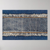 Denim Blue jeans fabric lijst. gebleekte denim fab Poster (Voorkant)