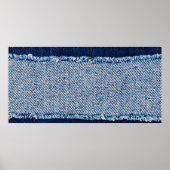 Denim Blue jeans fabric lijst. gebleekte denim fab Poster (Voorkant)