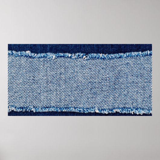 Denim Blue jeans fabric lijst. gebleekte denim fab Poster (Voorkant)