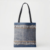 Denim Blue jeans fabric lijst. gebleekte denim fab Tote Bag (Voorkant)