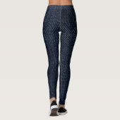 Denim Blue Jeans Faux Navy Leggings (Achterkant)