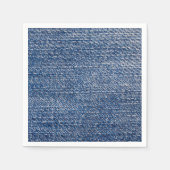 Denim Blue Jeans Faux Texture Rustic Servet (Voorkant)