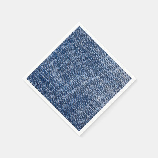 Denim Blue Jeans Faux Texture Rustic Servet (Hoek)