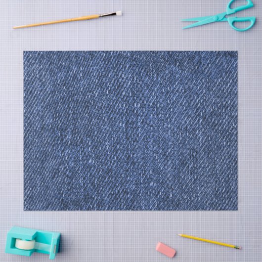 Denim Blue Jeans Grafisch Ontwerp Stijlvol Tissuepapier (Craft)