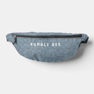 Denim Blue Jeans Look Print Cut Sew Tas