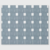 Denim Blue Jeans Look Wrapping Paper Cadeaupapier (Vlak)