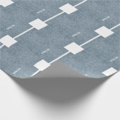 Denim Blue Jeans Look Wrapping Paper Cadeaupapier (Hoek)